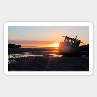 Unloved Boat, Burrum River, Burrum Heads, QLD, Australia Magnet